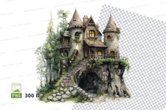 Fairytale castle clipart png fantasy medieval illustration d Product Image 1