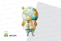 Hot air balloon castle clipart fantasy illustration vector Product Image 1