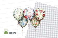 Floral heart clipart PNG transparent love decoration vector Product Image 1