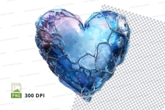 Broken heart balloon clipart transparent blue love PNG Product Image 1