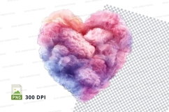Pink watercolor heart clipart transparent background love de Product Image 1