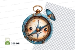 Vintage compass clipart isolated on transparent background P Product Image 1