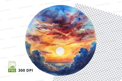 Earth sunset clipart planet space globe horizon 300dpi Product Image 1