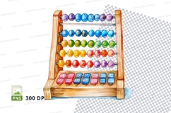 Colorful wooden abacus clipart transparent background math t Product Image 1