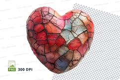 Handcrafted wire heart clipart transparent PNG high detail l Product Image 1