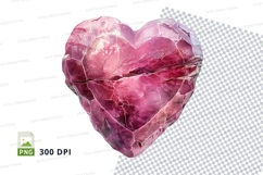 Pink heart clipart transparent love symbol PNG 300 DPI Product Image 1