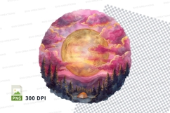 Planet Earth clipart glowing sunrise digital art PNG Product Image 1