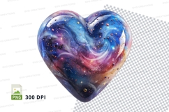 Colorful swirling heart clipart PNG high resolution love sym Product Image 1