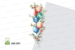 Easter egg decoration floral clipart transparent PNG high re Product Image 1