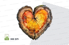Handcrafted heart clipart with fiery passion design 300 DPI Product Image 1