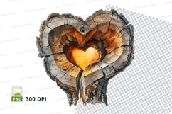 Hand drawn heart tree clipart png love nature illustration Product Image 1