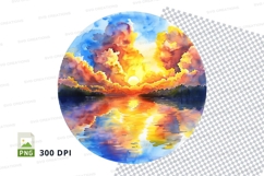 Earth sunrise space clipart reflection global view Product Image 1