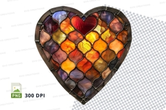 Colorful heart shaped candy mosaic clipart Product Image 1