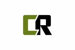 CR logo design vector template Product Image 1