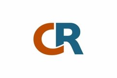 CR logo design vector template Product Image 1