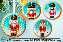 Nutcracker Christmas ornament sublimation designs Product Image 1