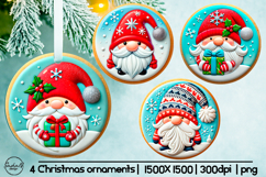 Christmas gnomes ornament sublimation designs Product Image 1