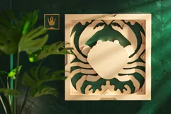 Crab 3D Layered Cut File | Cancer Zodiac Sign SVG Wall Art Product Image 3