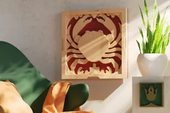 Crab 3D Layered Cut File | Cancer Zodiac Sign SVG Wall Art Product Image 4