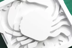 Crab 3D Layered Cut File | Cancer Zodiac Sign SVG Wall Art Product Image 6
