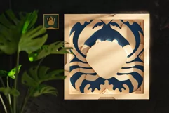 Crab 3D Layered Cut File | Cancer Zodiac Sign SVG Wall Art Product Image 8