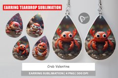 Earring teardrop Crab Valentine Product Image 1