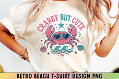 Retro Beach T Shirt Design, Distressed Coastal Sublimation. Product Image 1