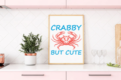 Crabby But Cute PNG, Trendy Beach Coastal Summer Design Product Image 5