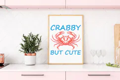 Crabby But Cute PNG, Trendy Beach Coastal Summer Design Product Image 5