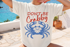 Crabby But Cute PNG, Trendy Beach Coastal Summer Design Product Image 2