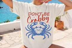 Crabby But Cute PNG, Trendy Beach Coastal Summer Design Product Image 2