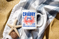 Crabby But Cute PNG, Trendy Beach Coastal Summer Design Product Image 4