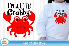 A little Crabby SVG, Toddler Kids svg Product Image 1