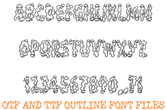 Cracked Egg Lettering Font Hand Drawn Food ABC OTF Type Product Image 3