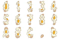 Cracked Egg Lettering Font Hand Drawn Food ABC PNG SVG Type Product Image 2