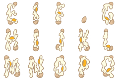 Cracked Egg Lettering Font Hand Drawn Food ABC PNG SVG Type Product Image 3