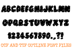 Cracked Stone Font Hand Drawn Cartoon Lettering ABC OTF Type Product Image 2