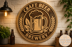 Craft Beer Brewery Sign Laser Cut SVG Product Image 1
