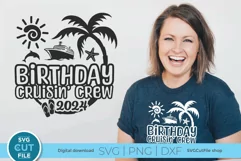 Elevate your wardrobe with a touch of Birthday Cruise using this SVG compatible with Cricut and Silhouette. Effortlessly design your own unique shirts and tote bags.