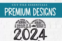 Make your graduation memorable by designing custom shirts and tote bags using this 2024 graduating senior SVG. Get started now!