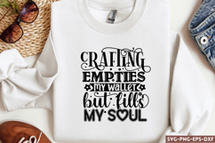 Crafting empties my wallet SVG, Crafting SVG Product Image 1