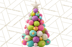 Crafty Christmas Tree Clipart, Kawaii Holiday PNG, Festive Product Image 2