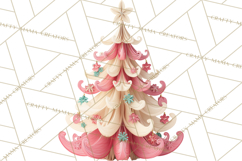 Crafty Christmas Tree Clipart, Kawaii Holiday PNG, Festive Product Image 4