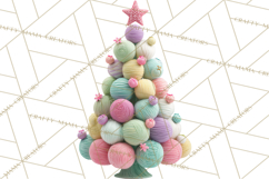 Crafty Christmas Tree Clipart, Kawaii Holiday PNG, Festive Product Image 5