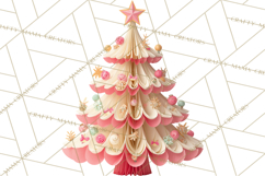 Crafty Christmas Tree Clipart, Kawaii Holiday PNG, Festive Product Image 2
