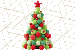 Crafty Christmas Tree Clipart, Kawaii Holiday PNG, Festive Product Image 5