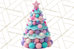 Crafty Christmas Tree Clipart, Kawaii Holiday PNG, Festive Product Image 3