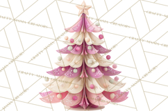 Crafty Christmas Tree Clipart, Kawaii Holiday PNG, Festive Product Image 4