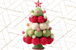 Crafty Christmas Tree Clipart, Kawaii Holiday PNG, Festive Product Image 4