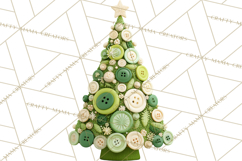 Crafty Christmas Tree Clipart, Kawaii Holiday PNG, Festive Product Image 2
